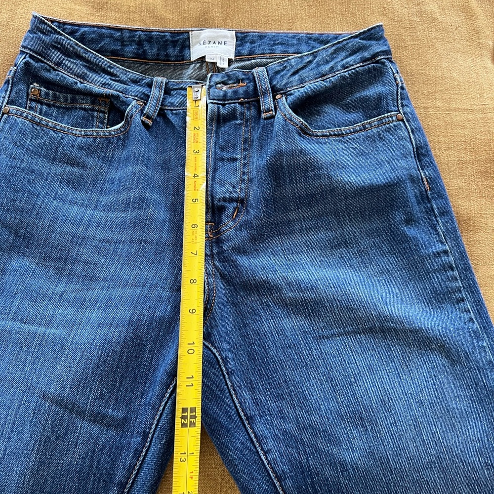 SEZANE brut sexy denim with custom embroidery- size 25 - great condition - Picture 12 of 15